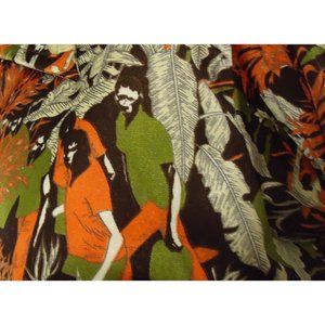 LN Planet Apes Tropical Jungle Masked Characters 70's Cassini Shirt M Big Collar